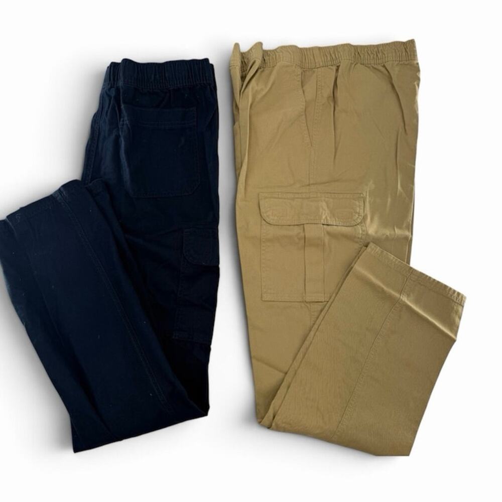 The Children's Place Boys Size 20 Husky Cargo Pants Lot of 2 Navy &
Khaki NWT